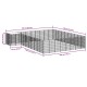 3D-Diagramm eines großen L-förmigen Outdoor-Haustierauslaufs mit den Maßen 550x550x440x440x110 cm.