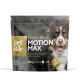 "Power Bites Motion Max" Hundeleckerlis-Beutel mit einem lächelnden Hund, fördert die Gelenkunterstützung mit Glucosamin, Kollagen und MSM, 270g, 90 Stück.