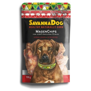 SavannaDog Magen Chips vom südafrikanischen Strauß 150 g