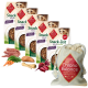 Fünf Pakete "Snack-Zeit Wild & Gemüse" Hundeleckerlis mit 70% Wildfleisch, verschiedenen Gemüse und einem Zugbeutel.