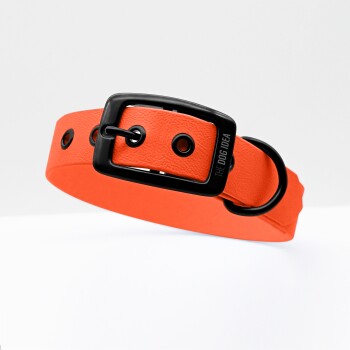 Biothane Halsband Orange Schwarz L