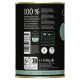 Schwarze Dose mit Premium-Katzenfutter, beschriftet mit "100% Premiumqualität", mit Nährwertangaben, Zutaten und Fütterungshinweisen.