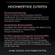 Liste hochwertiger Zutaten für Haustierfutter, die Zusammensetzung, analytische Komponenten und Nährstoffzusätze auf Deutsch detailliert.