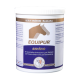 Behälter mit EQUIPUR Amino-Pferdeergänzung, die die Muskelentwicklung mit den essentiellen Aminosäuren Lysin, Methionin und Threonin fördert.