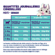 Tableau détaillant les quantités quotidiennes recommandées de nourriture pour chats seniors, y compris des options humides et sèches, avec une illustration de chat ludique.