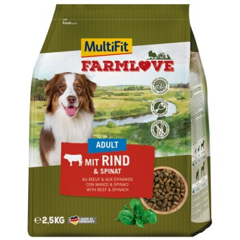 MultiFit Farmlove Adult 2,5kg Rind & Spinat