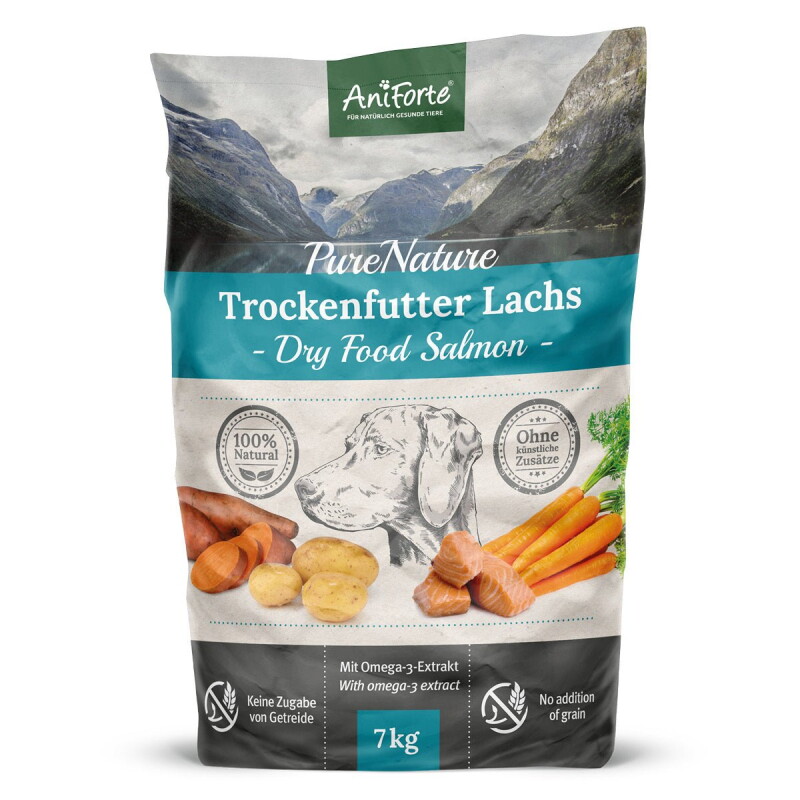 AniForte Trockenfutter Lachs mit Kartoffeln 7 kg
