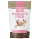 NatureHolic Axolotl Feed-Beutel mit Axolotl-Foto, Text 'AXOLOTL FEED', 'Mischfuttermittel für Axolotl' und '100 g'
