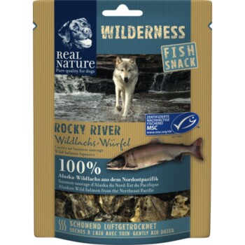 REAL NATURE WILDERNESS Fish Snack 70g Rocky River, Rocky River (Wildlachs-Würfel)
