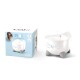 Fontaine à boire pour chat Catit Pixi en blanc et gris, avec une boîte présentant un chat et des détails sur le produit.
