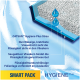 Image de litière pour chats CATSAN™ Hygiene Plus, présentant une goutte bleue et un texte sur ses caractéristiques absorbantes et de contrôle des odeurs.