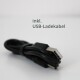 Schwarzes USB-Ladekabel mit einem USB-A-Anschluss, beschriftet mit "inkl. USB-Ladekabel" in grauem Text.