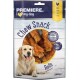 Verpackung von Premiere I Love My Dog Chew Snack Rolls, mit Hähnchen-Geschmack, 250g, mit einem Bild eines Golden Retrievers.