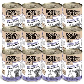 Dogs’n Tiger Sattelfest Pferd & Kartoffel 12×400 g