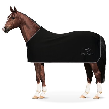 Abschwitzdecke Orlando aus Fleece mit Widerristpolster schwarz 1,65 m