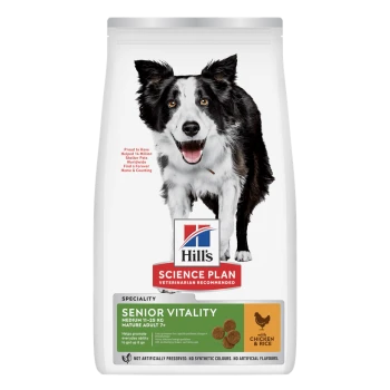 Hill's Science Plan 'Senior Vitality' Hundefuttersack mit Border Collie; Chicken & Rice, Mature 7+