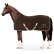 Abschwitzdecke Nevada aus Fleece mit Widerristpolster und Kreuzbegurtung braun 1,65 m