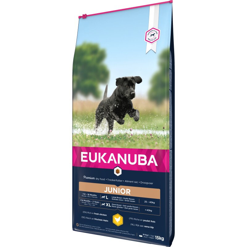 EUKANUBA Droog Hondenvoer Large Breed Junior, Kip 15 kg