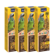Four boxes of Vitakraft Kräcker bird treats featuring green and gray parrots on the front, labeled with "Honey & Anise" and nutritional benefits.