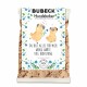 Eine Tüte Bubeck Hundekekse mit einer verspielten Illustration von zwei Möpsen, mit deutschem Text: 'Du bist alles für mich. Wenig Worte, viel Bedeutung.'