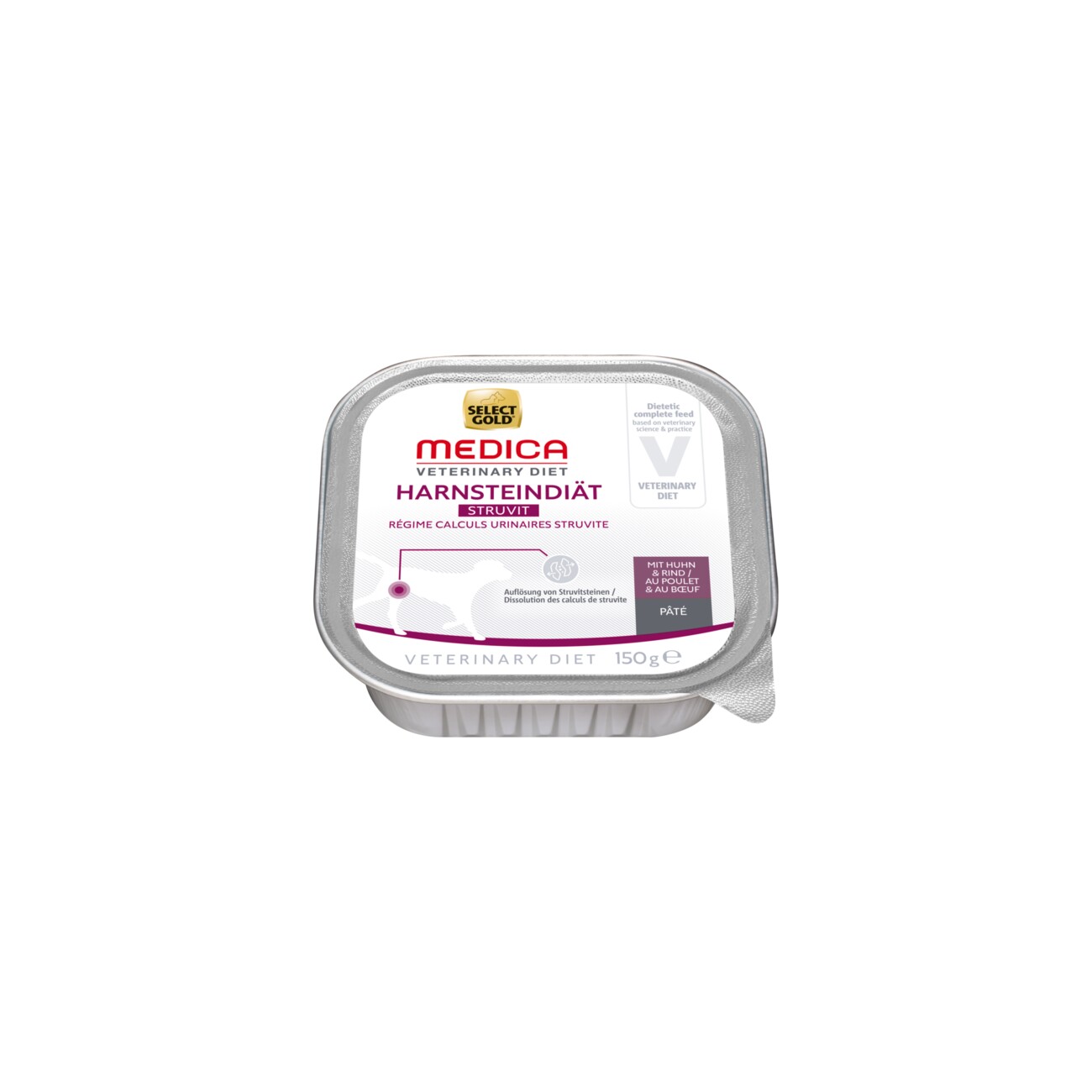 SELECT GOLD Medica Nassfutter Hund Adult Harnsteindit, mit Huhn & Rind  20x150 g | FRESSNAPF