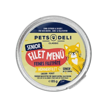 Nassfutter Katze, Senior, Filet Menü Hühnerfilet 12x85g