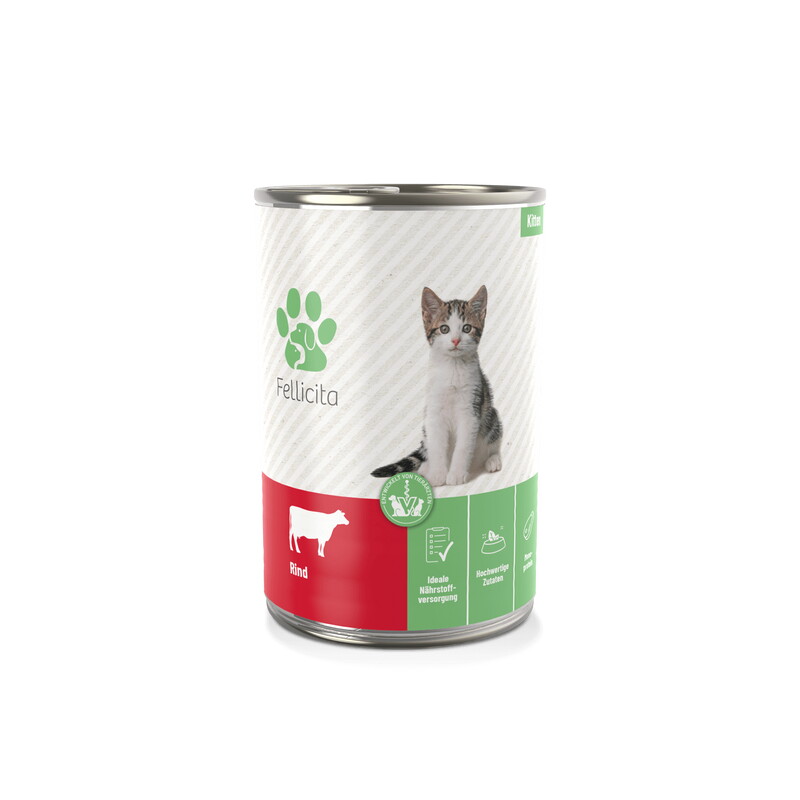 Fellicita Rind pur für Kitten 6x 400g