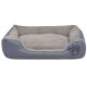 Hundebett mit gepolstertem Kissen Grau 48 cm, 48 cm, 18 cm