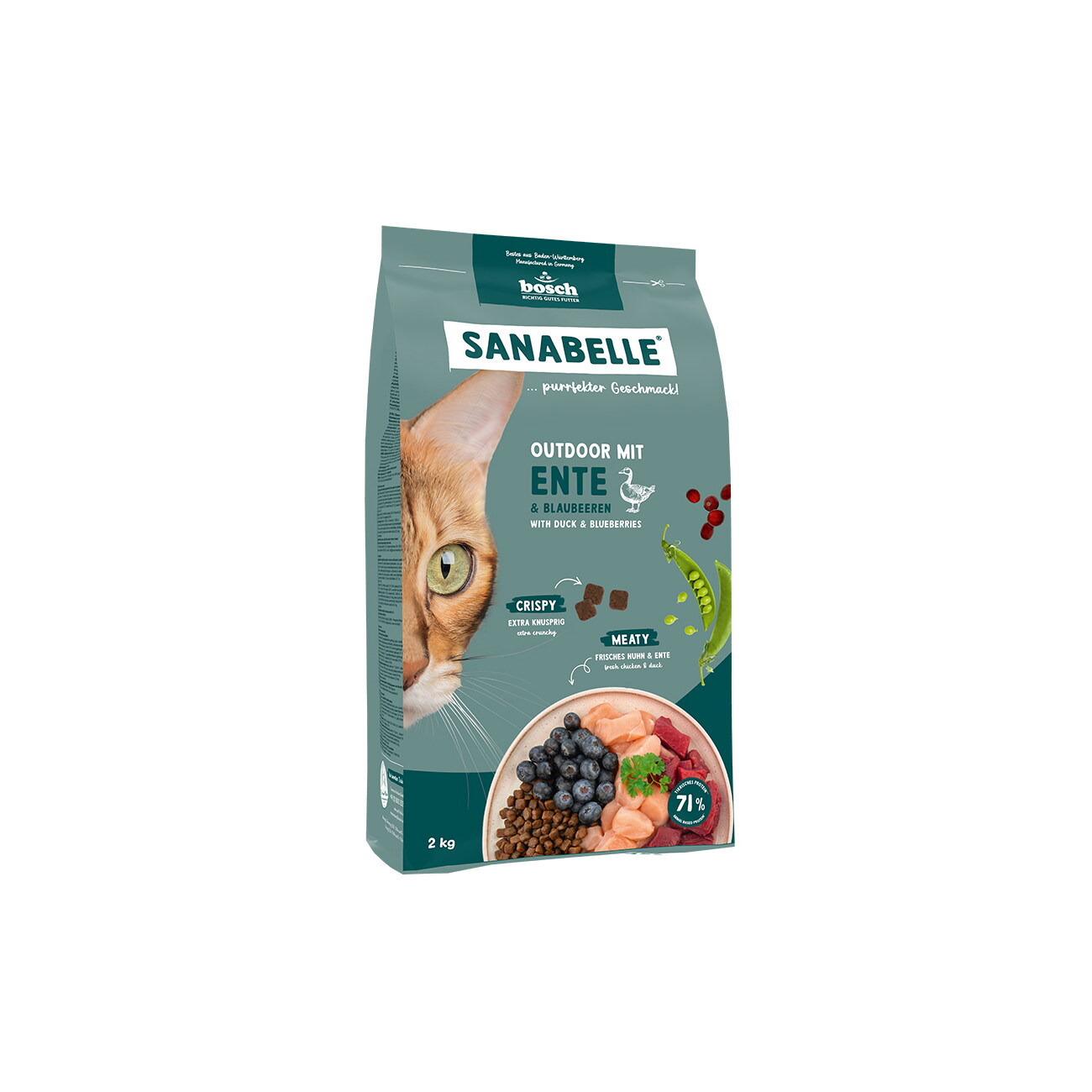 Sanabelle Trockenfutter Katze, Adult, Outdoor, mit Ente 2 kg