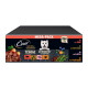 Cesar Mega-Pack Hundefutterbox mit Westie-Foto, der Aufschrift „MEGA-PACK“ und „24x 100g“, sowie den Begriffen „Terrine“ und „Getreidefrei“.
