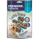 Friandises pour chiens Premiere I Love My Dog Lucky Snack Shamrocks, en forme de trèfle, avec du saumon comme ingrédient principal, paquet de 200g.