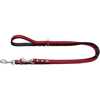 verstellbare Hundeführleine basic rot 1,8 cm