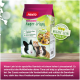 PANTO Nager-Crispy Tier-Snackbeutel mit einem Kaninchen, Meerschweinchen und Hamster. Hebt Omega-3, Immununterstützung und Verdauungsvorteile hervor.