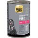 Select Gold Senior Pure dog food can with horse flavor, 60% horse protein, grain-free, for dogs 8+ years, featuring a black and white dog image.