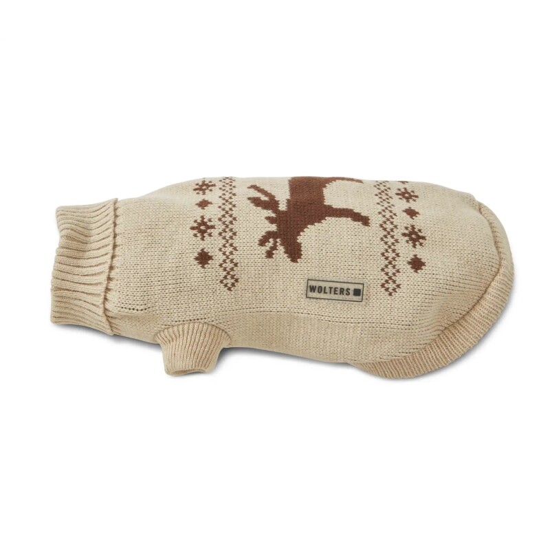 Wolters Strickpulli Elch beige/braun 30 cm