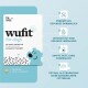 Verpackung für "wufit für Hunde" von Dr. SAM, mit einem Cartoon-Hund und Text, der natürliche Unterstützung für Verdauung und Immunität hervorhebt.