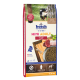 Bosch Mini Adult Hundefutterverpackung mit einem kleinen Hund, mit Text, der die Zutaten hervorhebt: Lamm und Reis, 25% Protein, 14% Fett.