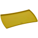 Gelbe Futtermatte für Haustiere mit einem geschwungenen Design, das das Markenlogo "HUNTER" in der unteren rechten Ecke zeigt.