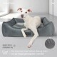 orthopädisches Hundebett mit Cord/Velour Wendekissen anthrazit XXL
