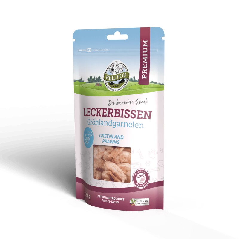 Bellfor Freeze-Snack für Hunde mit Grönlandgarnalen - 50 g