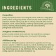 Ingredients list for a hypoallergenic pet food, detailing composition, analytical constituents, and additives per kg.
