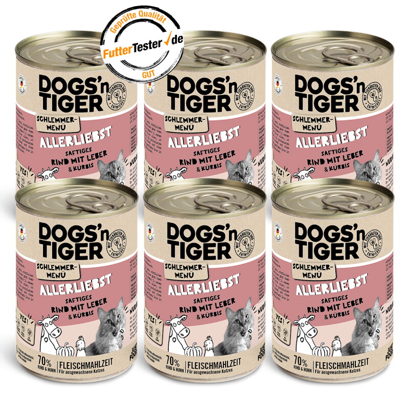 Dogs'n Tiger Allerliebst Rind & Huhn 6x400 g