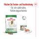 Royal Canin Hundefutterverpackung für kleine Hunde (bis zu 10 kg) mit Trocken- und Nassfutter und einem Mischvorschlag für eine optimale Fütterung.