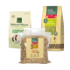 Trois produits pour animaux Real Nature : "Optimal Menue für Meerschweinchen" pour cochons d'Inde, litière "Premium Dinkelstreu", et litière "Golden Straw".