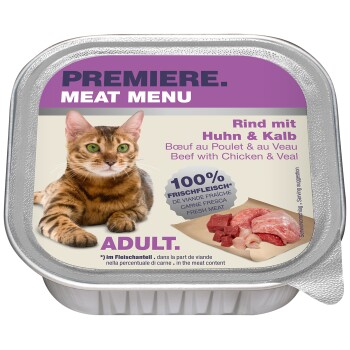 Meat Menu Adult 16x100g Rind mit Huhn und Kalb