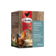 Quiko Hobby Farming Mineral Grit Stone 900 g Schachtel mit Foto von Hahn und Hennen auf Holzuntergrund