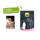 Twee Select Gold kattenvoerzakken: roze "Kitten" aan de linkerkant, blauwe "KITTY Classic Fit" aan de rechterkant. Tekst: "New DESIGN, same QUALITY."
