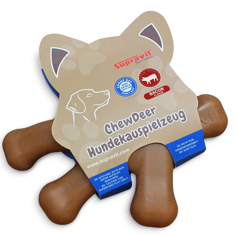 Supravit ChewDeer Kauspielzeug für Hunde Bacon