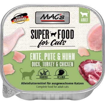 Nassfutter Katze Adult Ente, Pute & Huhn 16x100 g