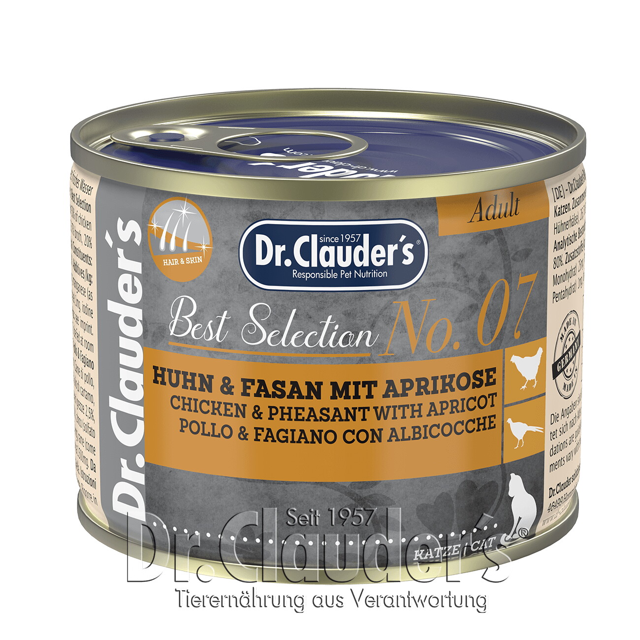 Dr. Clauder's Best Selection No7 Huhn & Fasan mit Aprikose 12x200 g